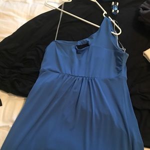 Blue 1 shoulder dress